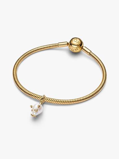 Treated Freshwater Cultured Baroque Pearl Mouse Dangle Charm