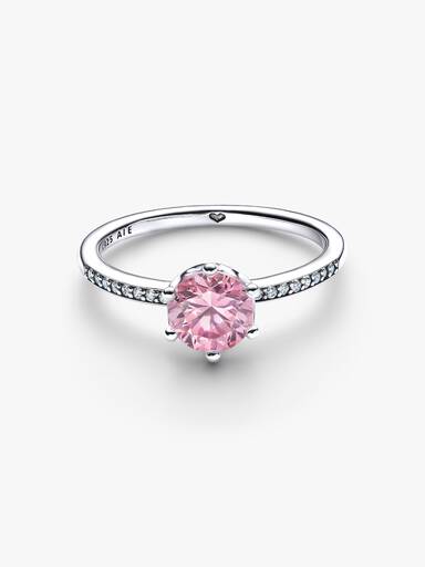 Pink Sparkling Crown Ring