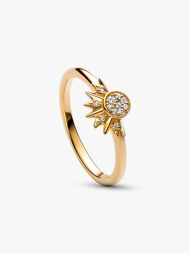 Celestial Sparkling Sun Ring