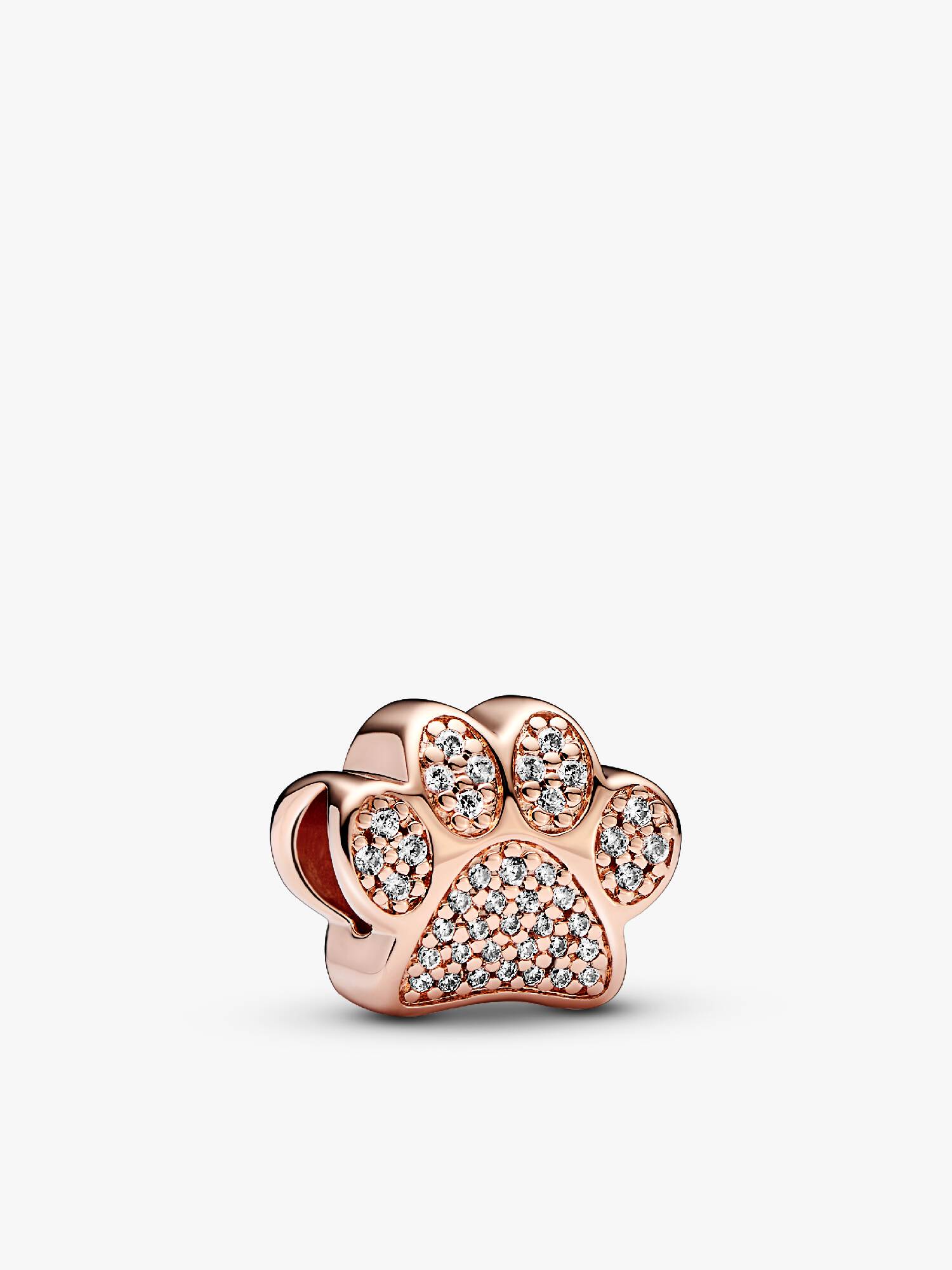 Sparkling Paw Print Charm