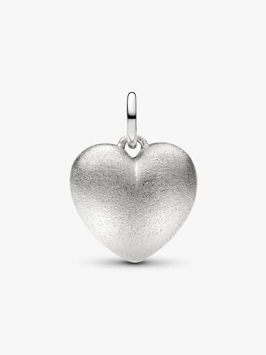 Matte Puffy Heart Dangle Charm