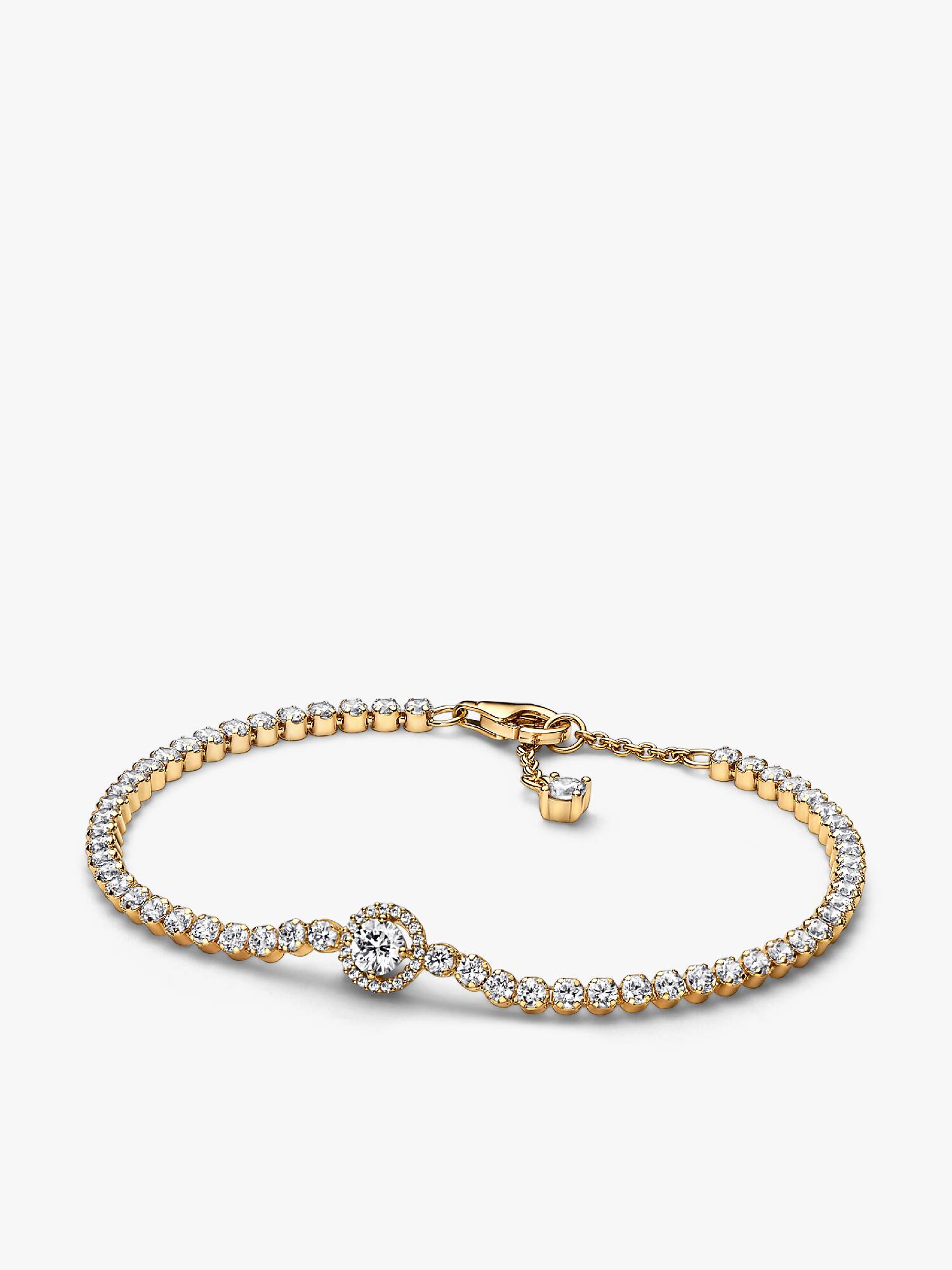 Sparkling Halo Tennis Bracelet