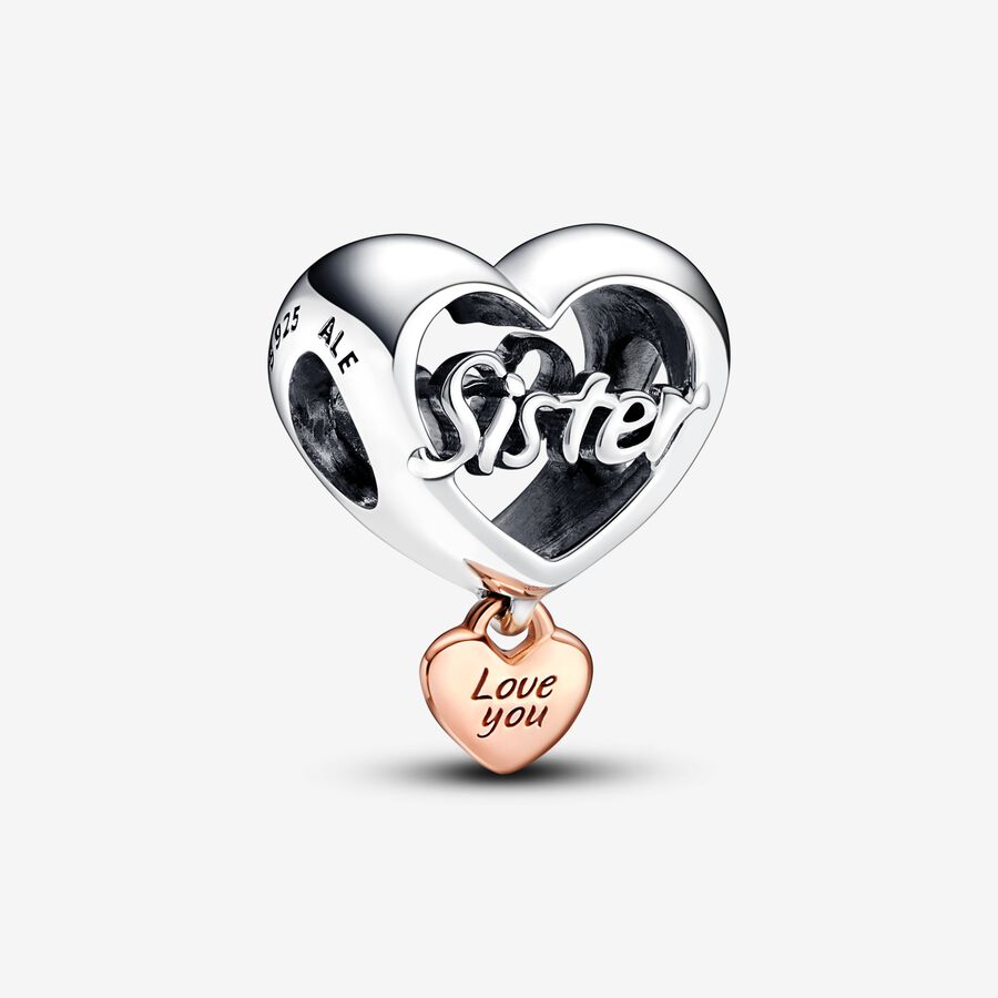 Love You Sister Heart Charm image number 0