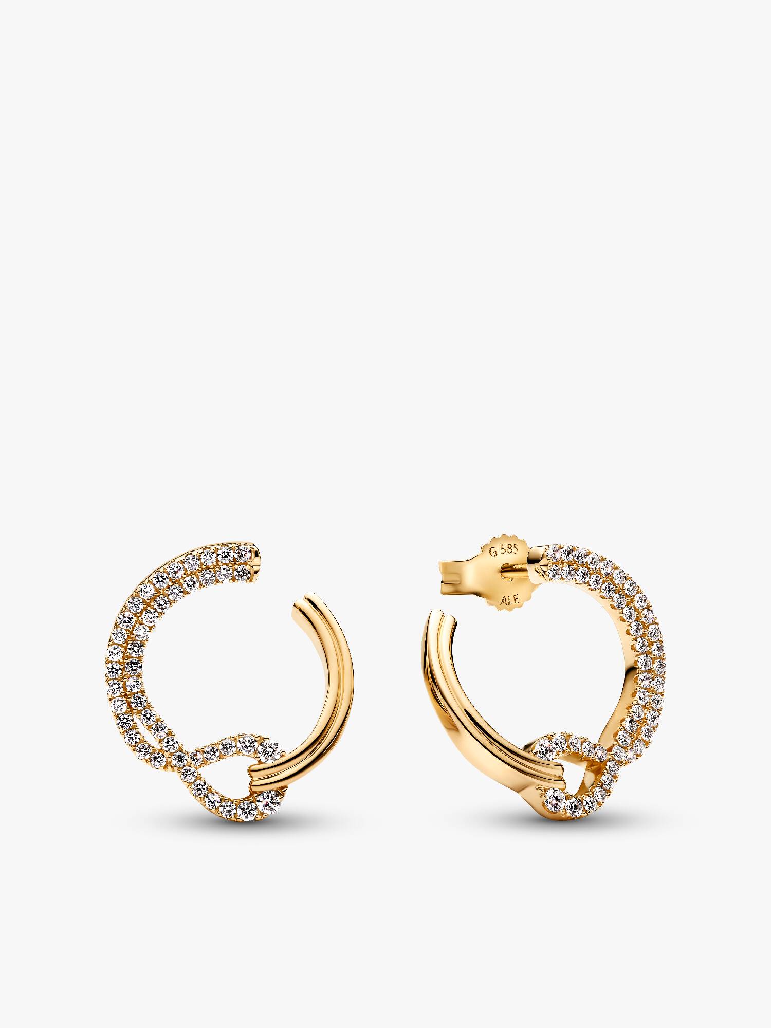 Pandora Infinite Lab-grown Diamond Pavé Open Circle Stud Earrings