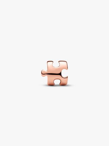 Puzzle 14k rose gold-plated mini charm