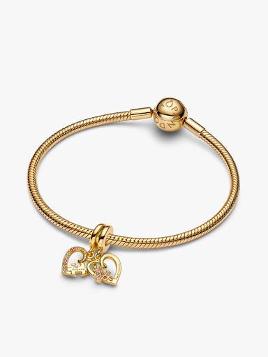Splittable Puzzle Piece Hearts Dangle Charm