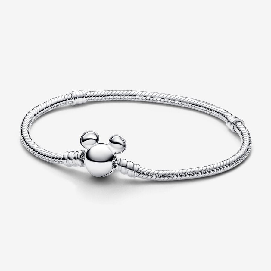 Disney Mickey Mouse Clasp Moments Snake Chain Bracelet image number 0