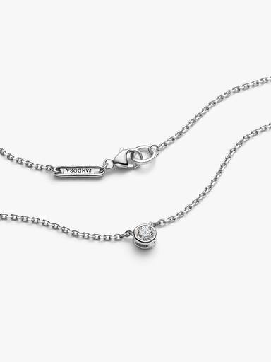 Pandora Era Lab-Grown Diamond Bezel Pendant Necklace