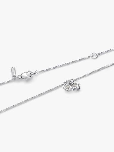 Sterling Silver Lab-Grown Diamond Evil Eye & Hamsa Hand Dangle Pendant Necklace
