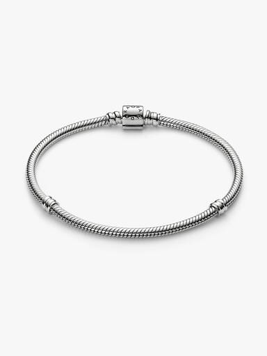 Pandora Moments Mini Barrel Clasp Snake Chain Bracelet