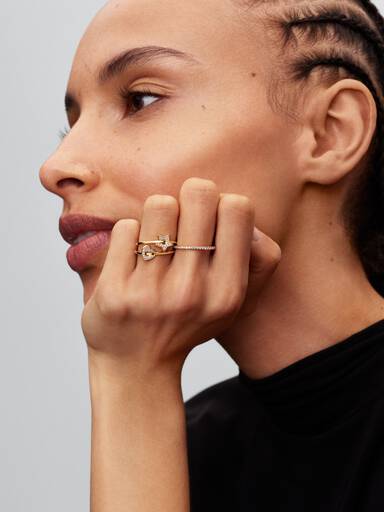 14k Gold Lab-grown Diamond Pavé Heart Ring