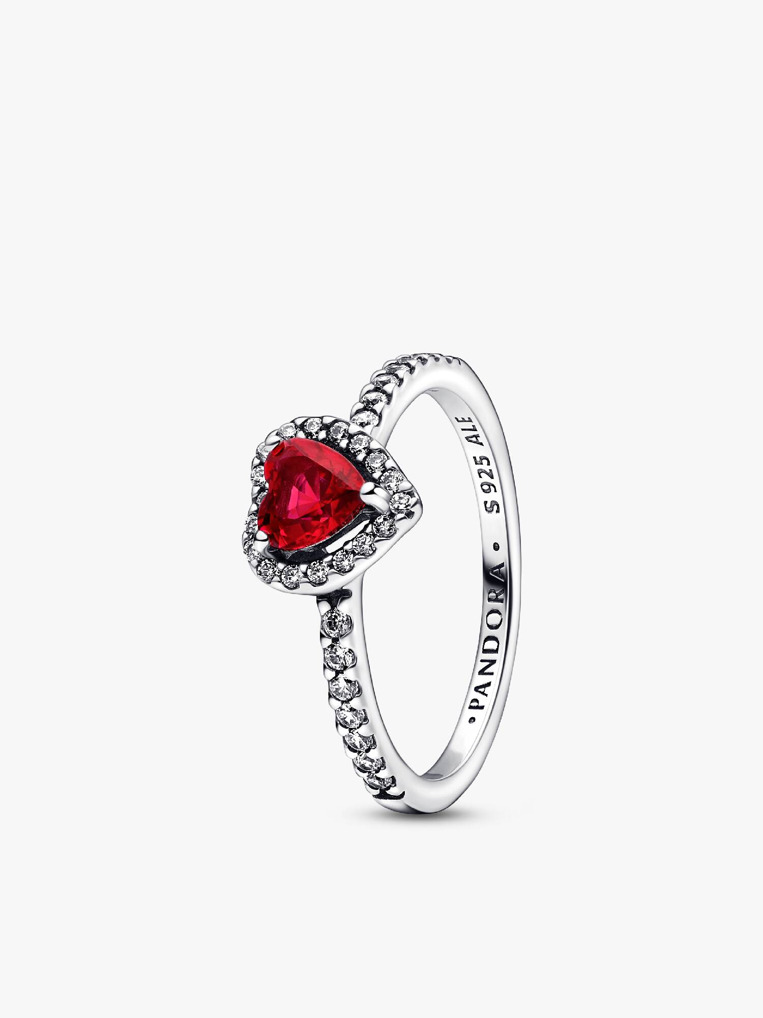 July Crystal Birthstone Elevated Red Heart Ring