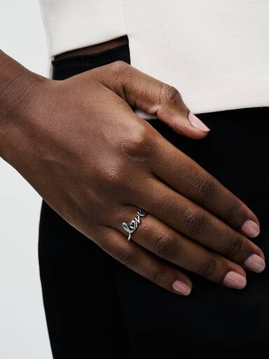 Handwritten Love Ring
