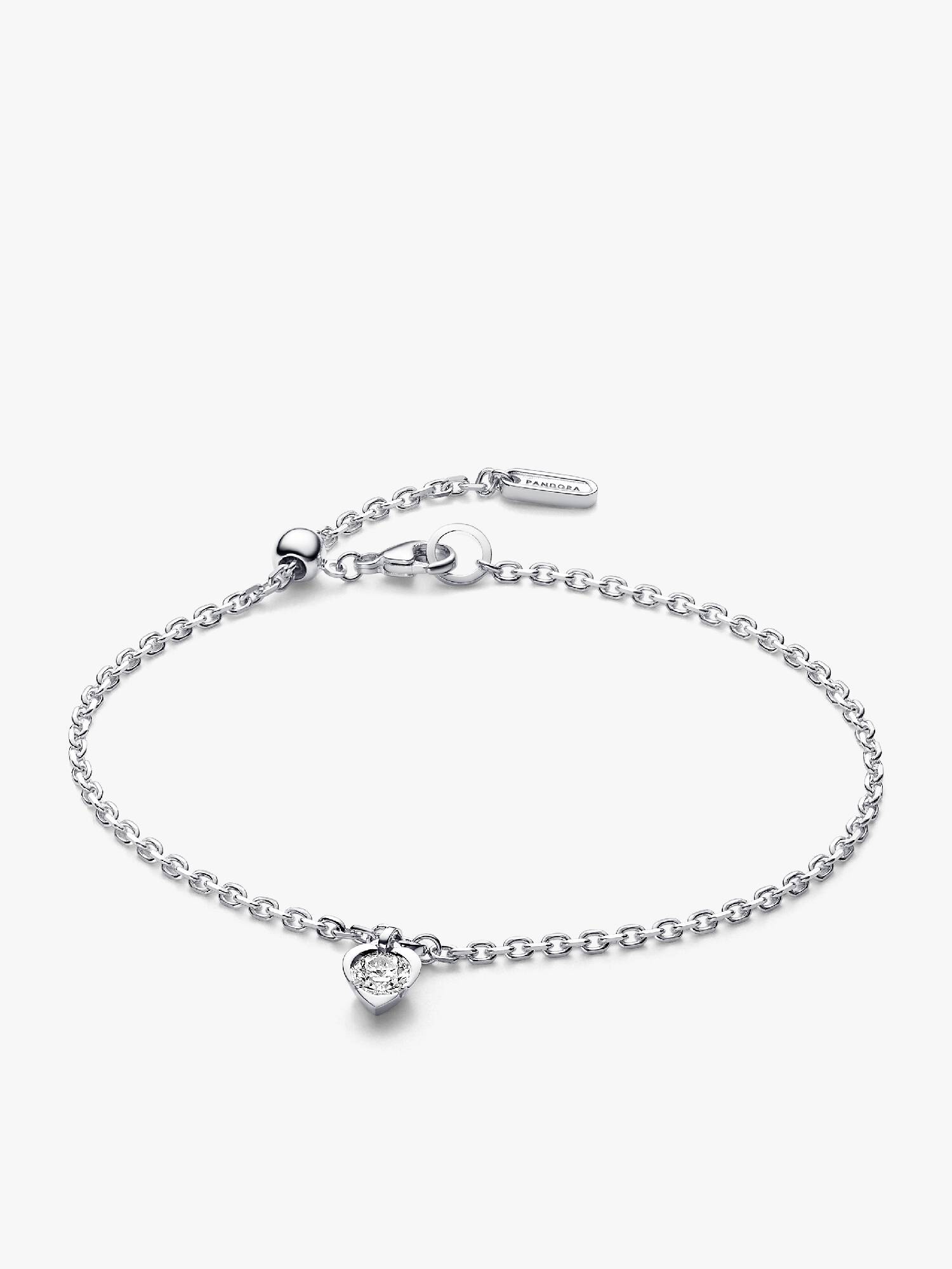 Pandora Talisman Lab-Grown Diamond Heart Chain Bracelet