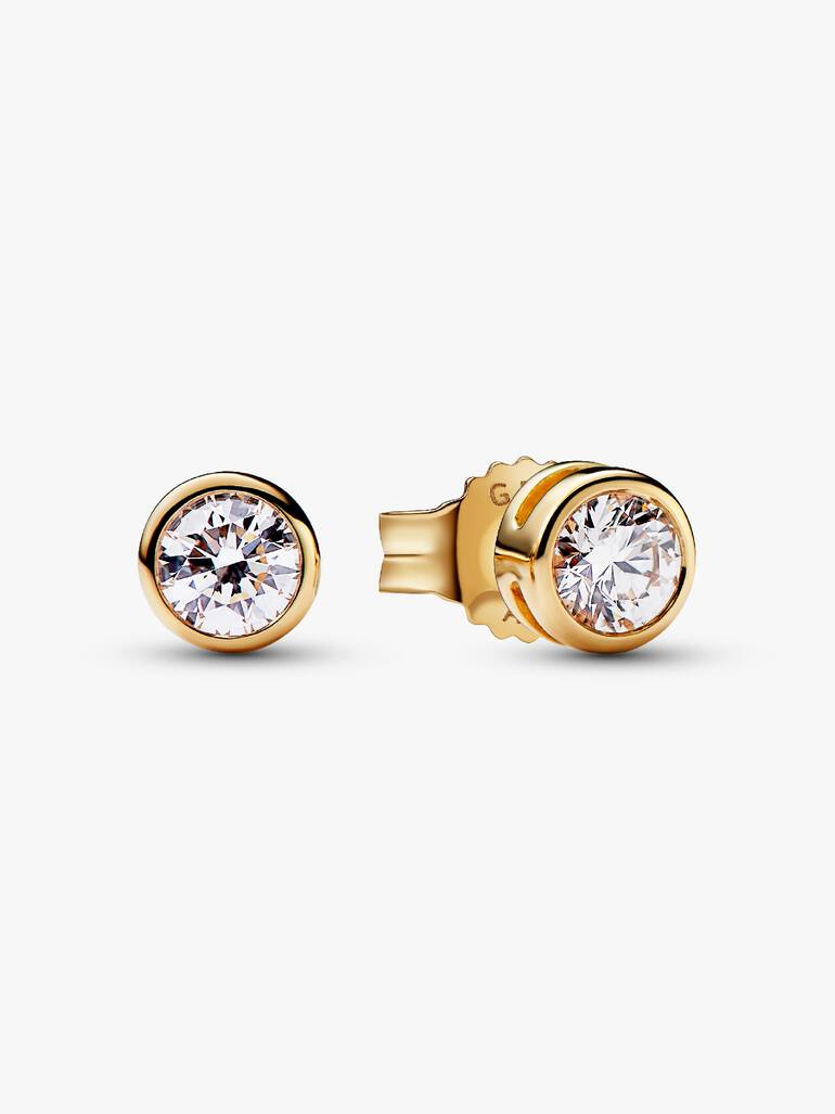 Pandora Era Lab-Grown Diamond Bezel Stud Earrings