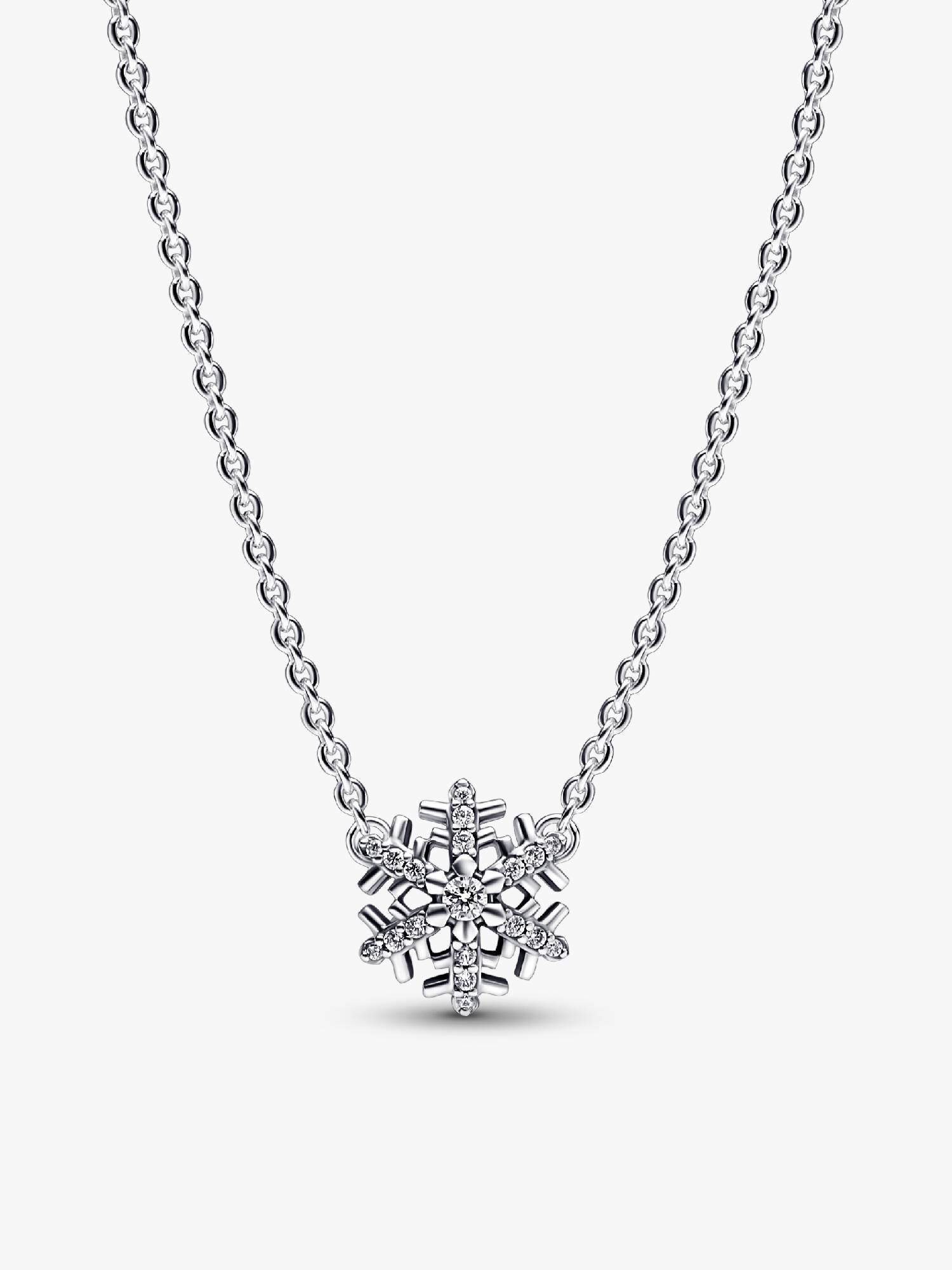 Sparkling Snowflake Pendant Necklace