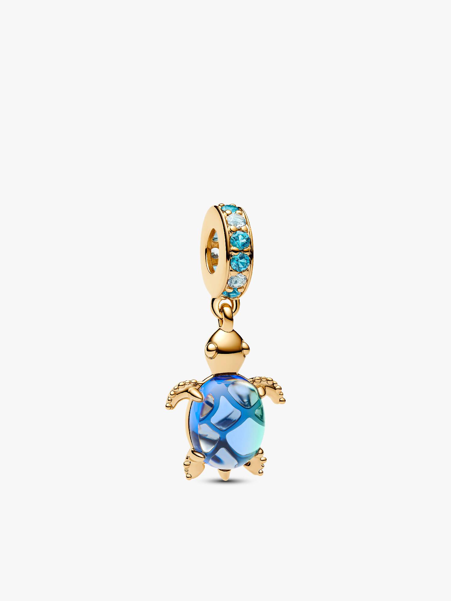 Sea Turtle Murano Glass Dangle Charm