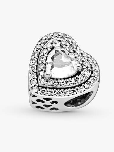 Sparkling Levelled Hearts Charm