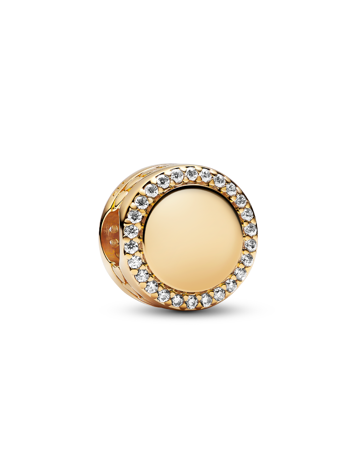Engravable Sparkling Button Charm