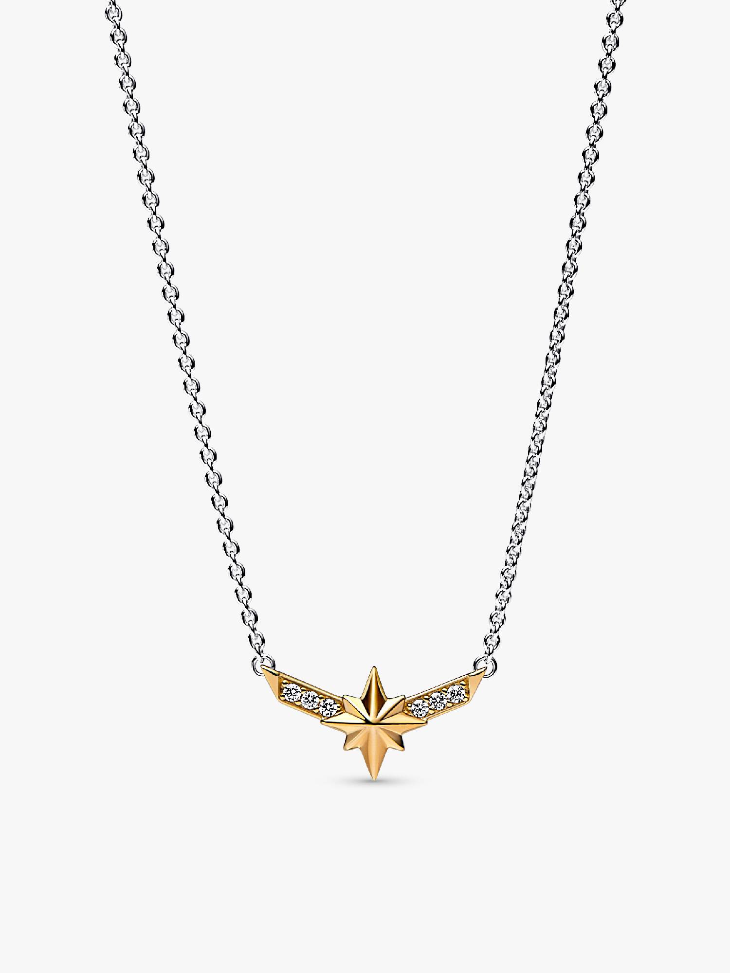 Marvel Captain Marvel Octogram Star Two-Tone Pendant Necklace