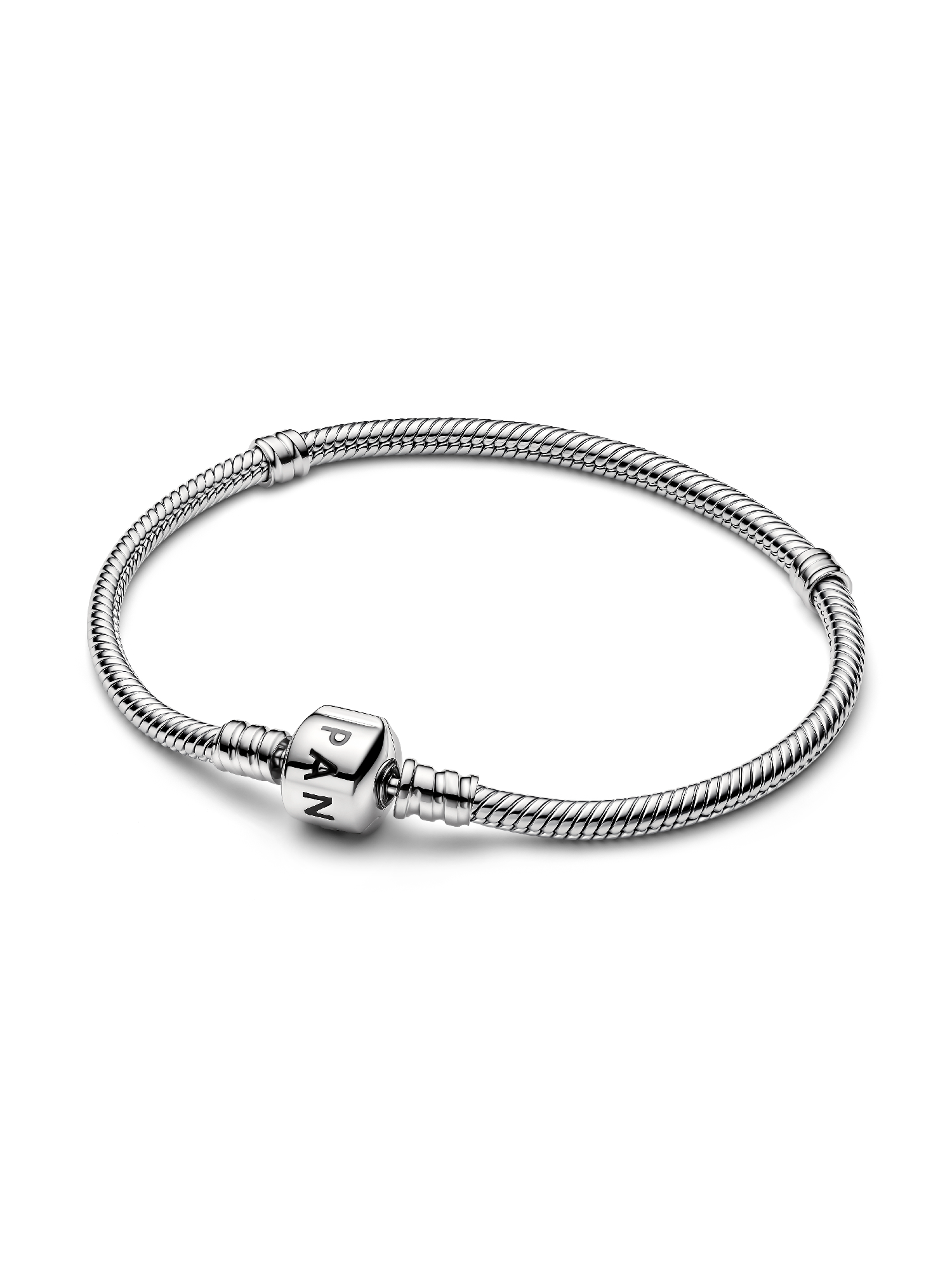 Pandora Moments Barrel Clasp Snake Chain Bracelet