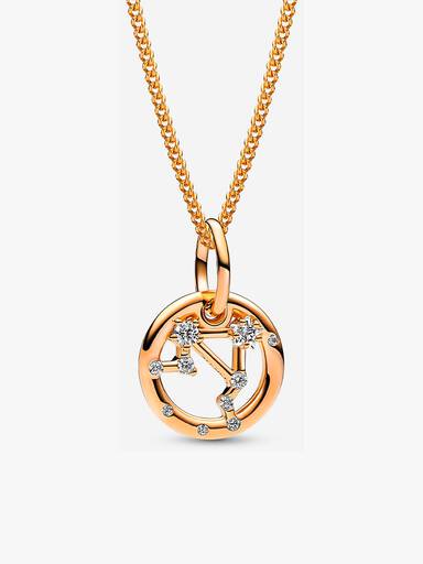 Libra Zodiac Charm and Necklace Set