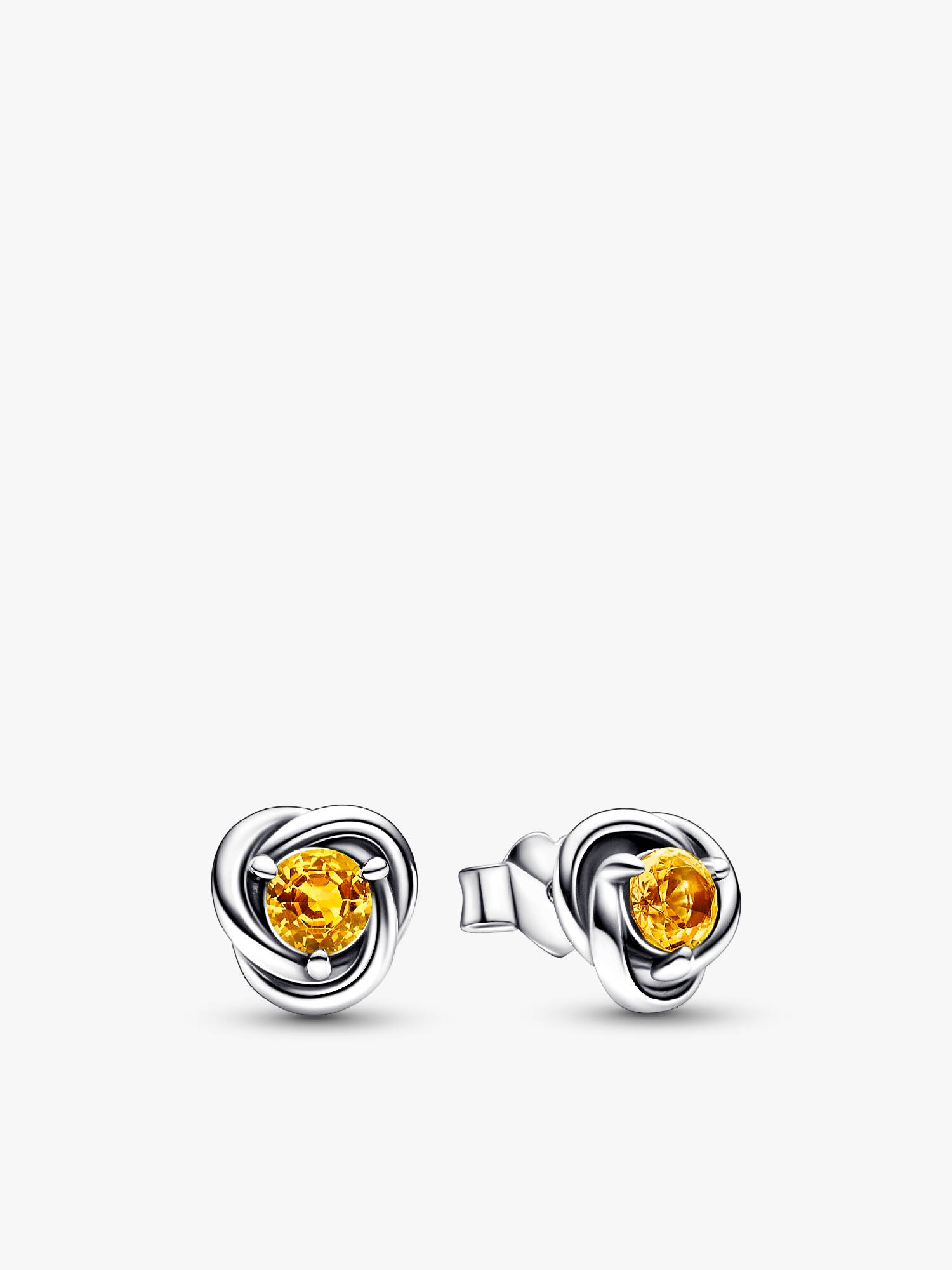 November Crystal Birthstone Eternity Circle Stud Earrings
