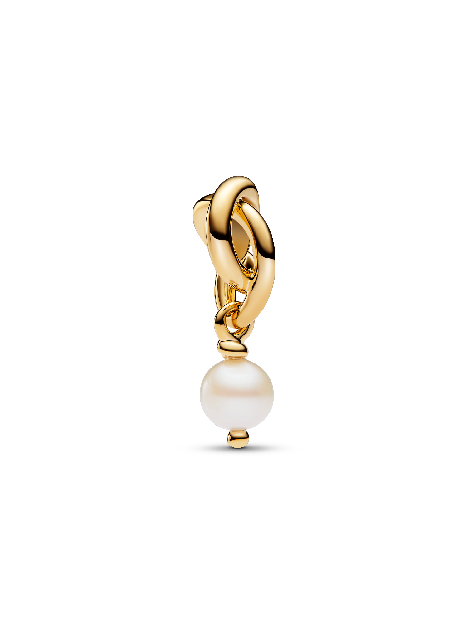 June Freshwater Cultured Pearl Birthstone Eternity Circle Dangle Charm