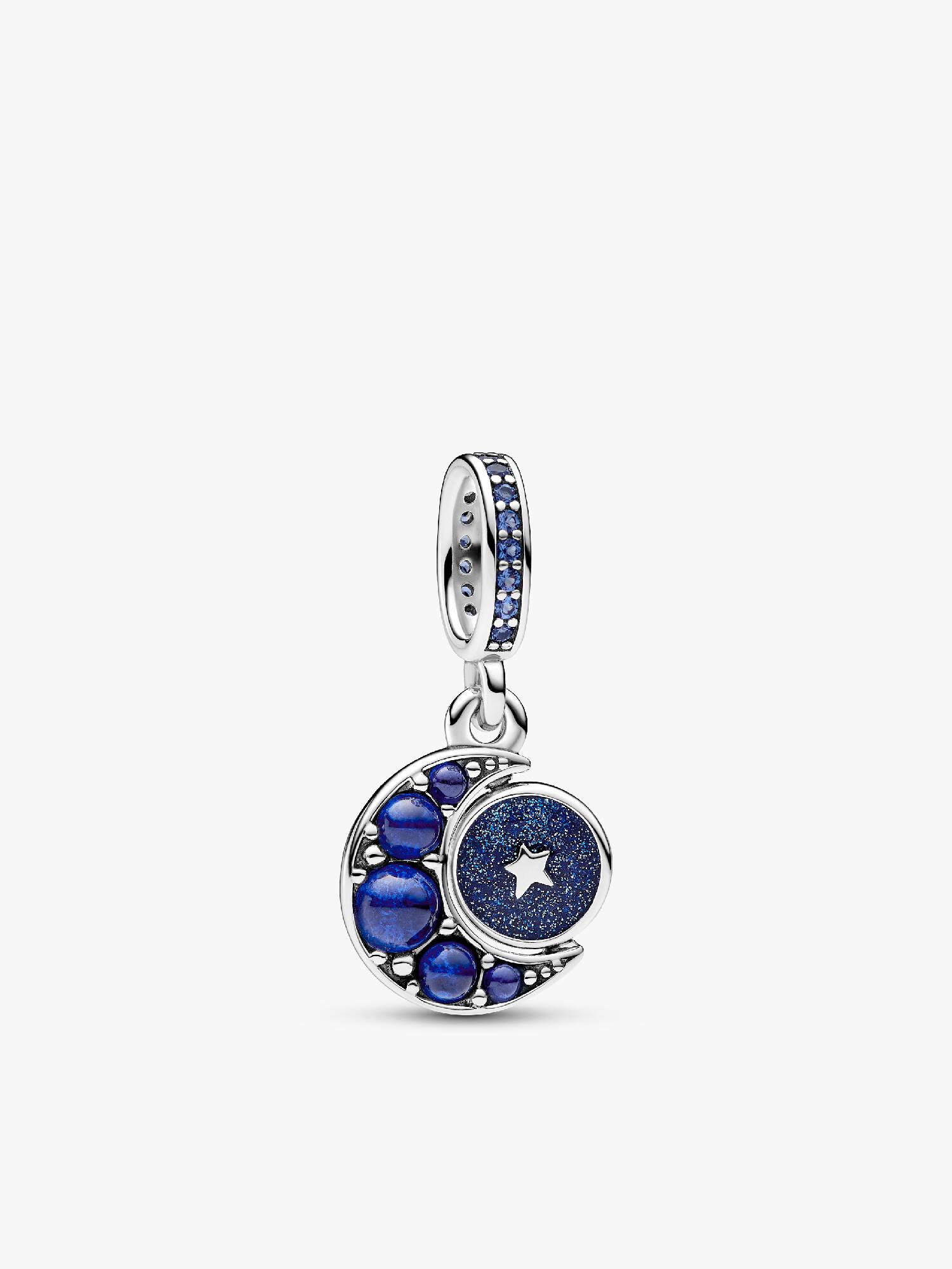 Sparkling Moon Spinning Dangle Charm