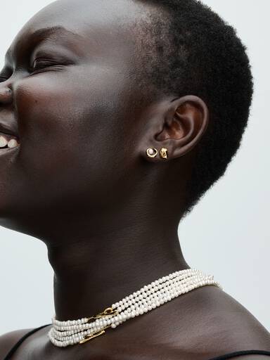 Organically Shaped Stud Earrings