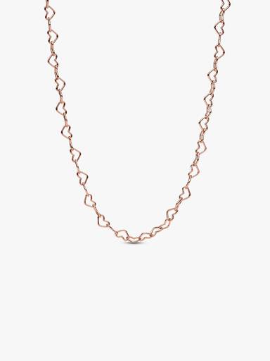 Heart 14k rose gold-plated collier