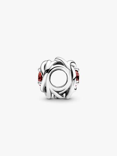 July Crystal Birthstone Eternity Circle Charm