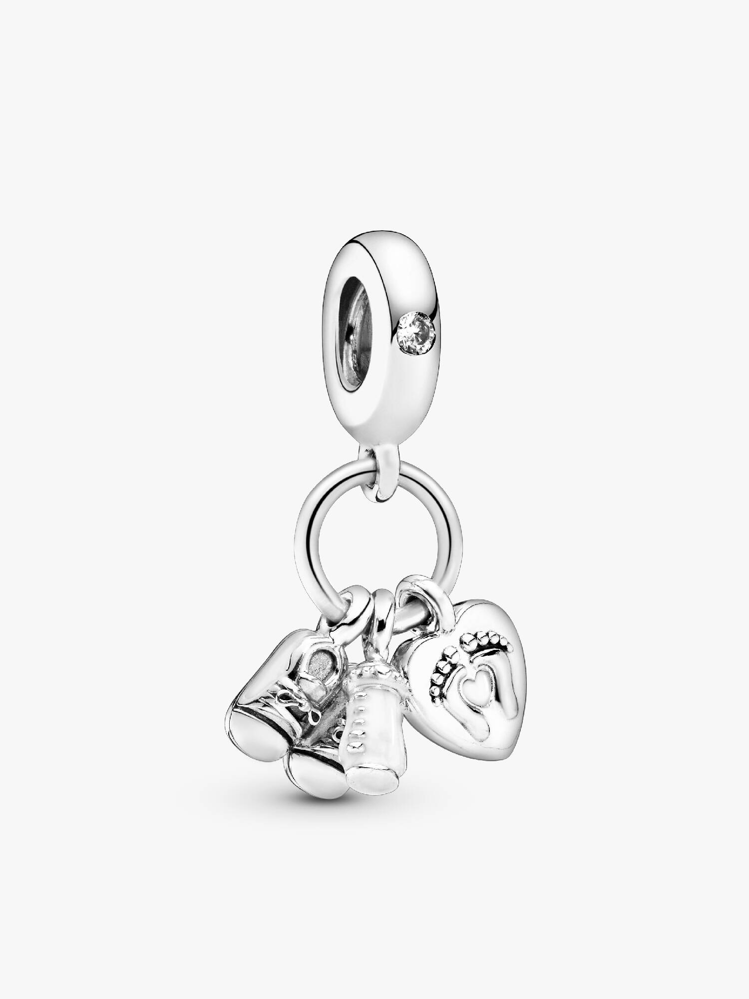 Baby Bottle & Shoes Dangle Charm