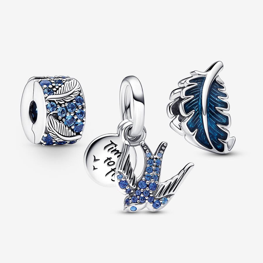 Feather and Fly Charm Set image number 0