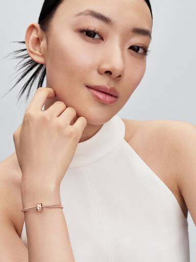 Hearts 14k rose gold-plated clip