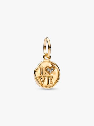Sparkling Love Stamp Dangle Charm
