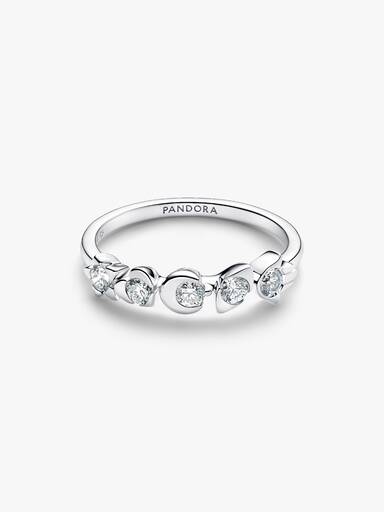 Sterling Silver Lab-Grown Diamond Symbols Ring