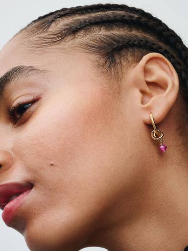 Pandora Moments Charm Hoop Earrings