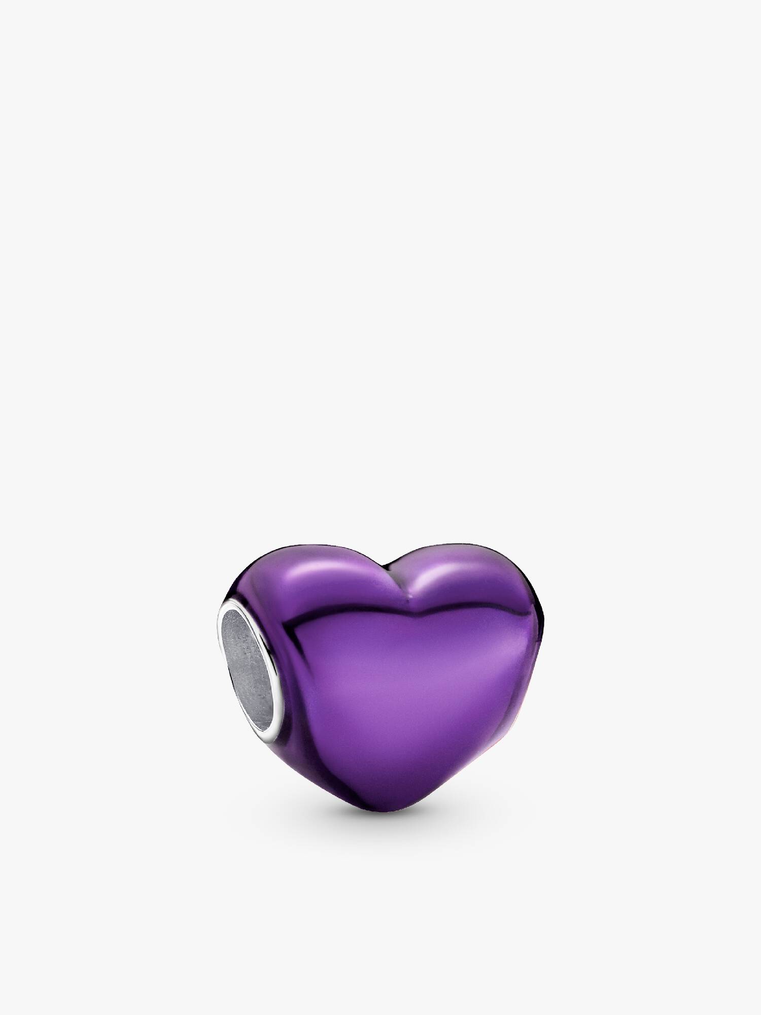 Metallic Purple Heart Charm