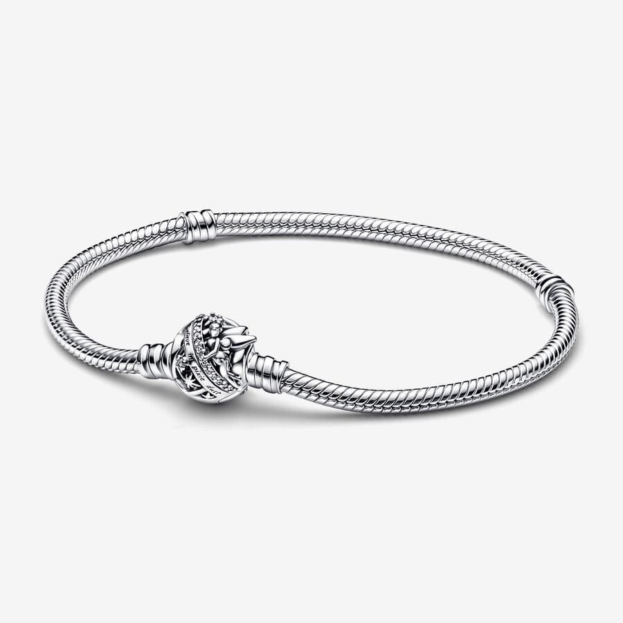 Disney Tinker Bell Clasp Moments Snake Chain Bracelet image number 0