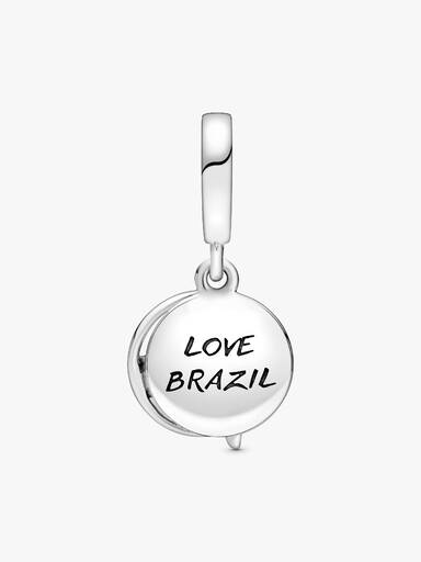 Brazil Beach & Parrot Dangle Charm