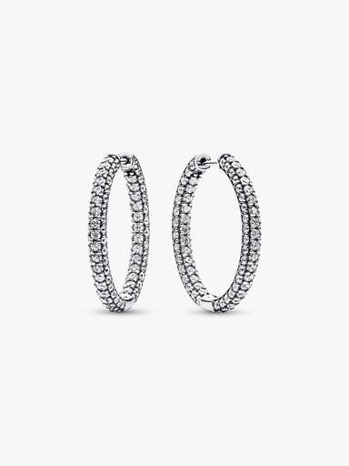 Pandora Timeless Pavé Single-row Hoop Earrings