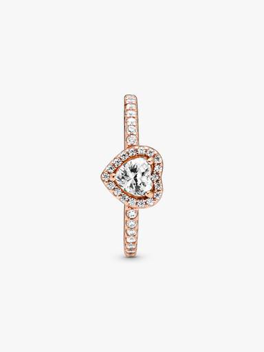 Sparkling Elevated Heart Ring