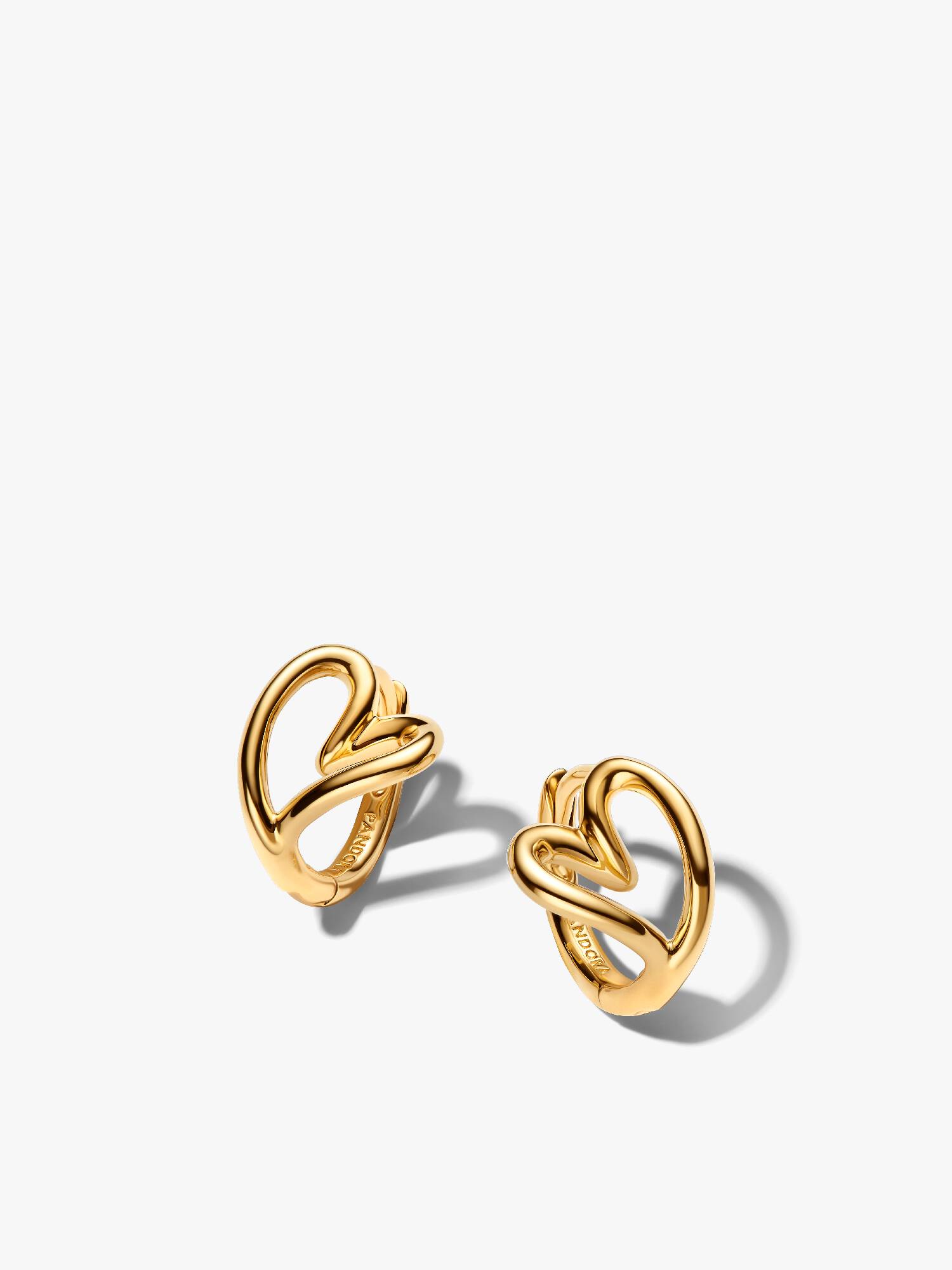 Organically Shaped Heart Small Hoop Earrings