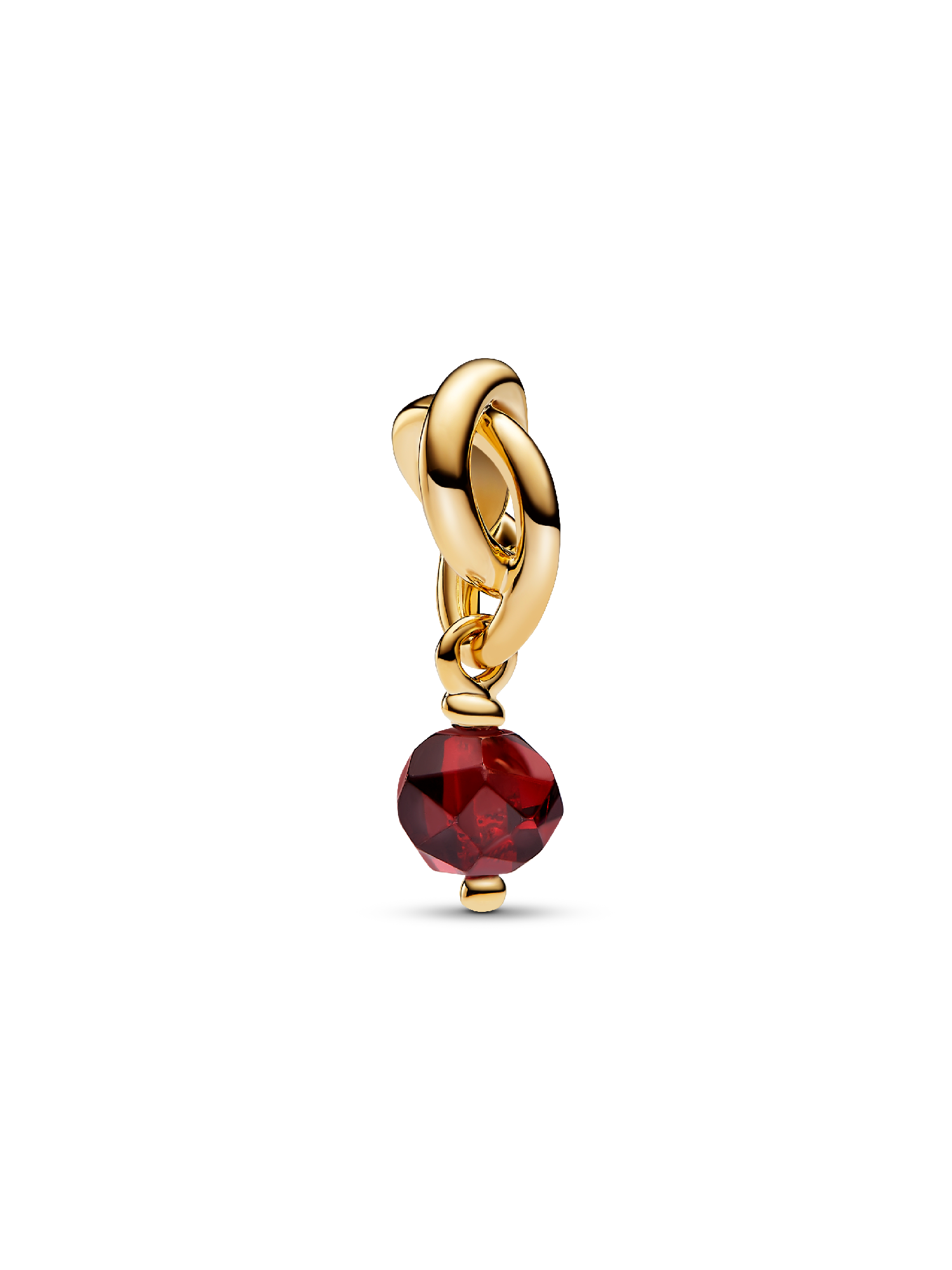 January Crystal Birthstone Eternity Circle Dangle Charm