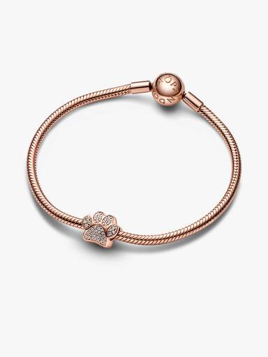 Sparkling Paw Print Charm