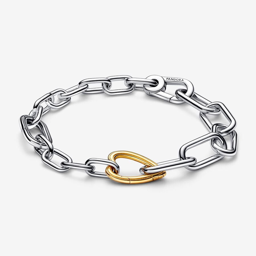 Pandora ME Two-tone Heart Openable Link Chain Bracelet image number 0