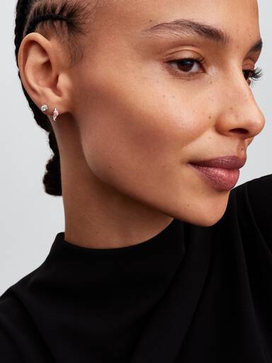 Pandora Era Lab-Grown Diamond Bezel Stud Earrings