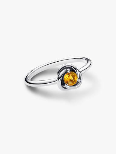 November Crystal Birthstone Eternity Circle Ring
