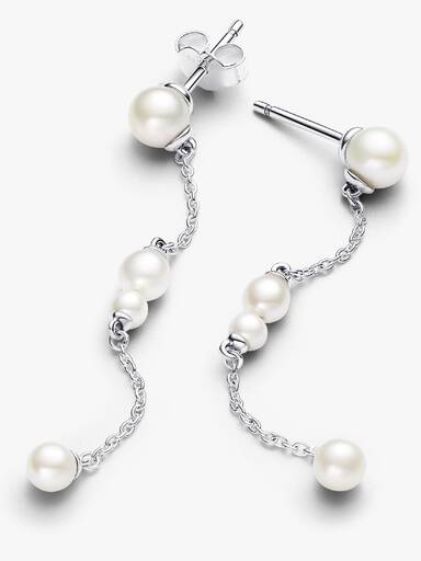 Treated Freshwater Cultured Pearl Drop Earrings